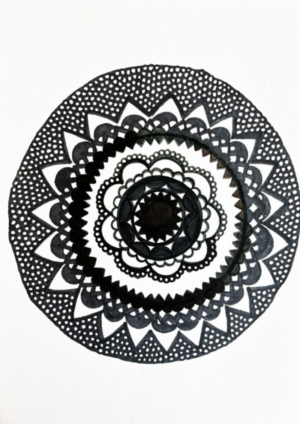 Mandala zwart-wit 3