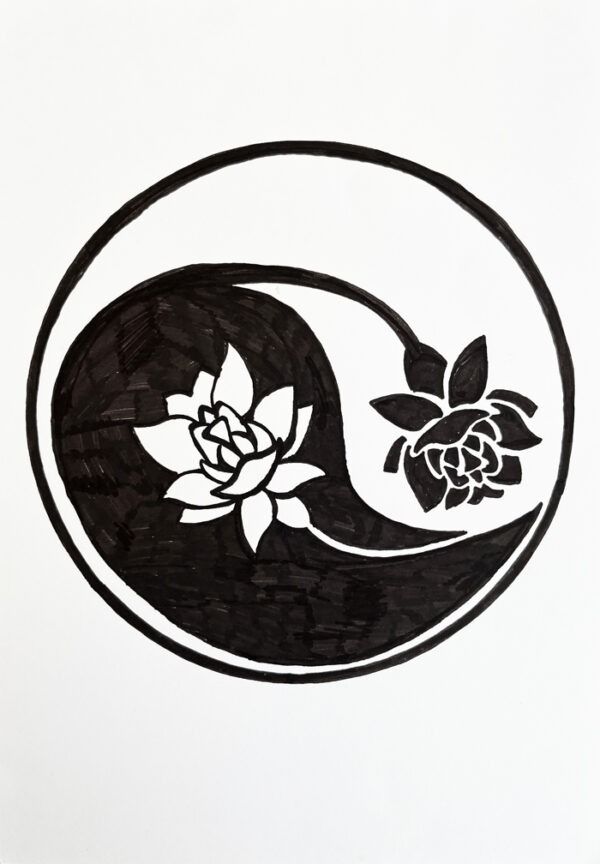 Mandala zwart-wit 1, Ainoa Bezems