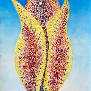 Tulp, acrylverf op papier, 35x50cm, Elize Jorritsma