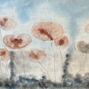 Waterlelies, aquarelverf op papier, 21x30cm, Elize Jorritsma