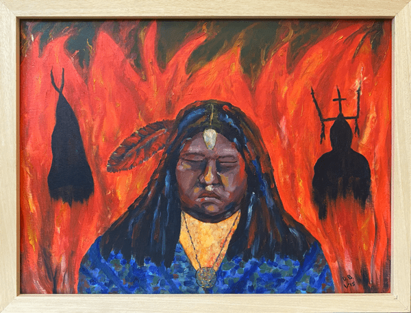 Apache Maiden, 64x84cm, olieverf op doek, Donna Brown